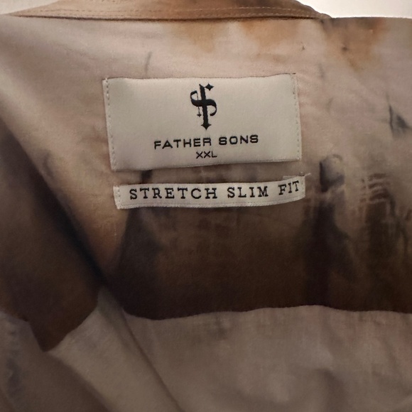 🌟Father Sons stretch slim fit shirt men size L -though label says XXL see below - Picture 14 of 16